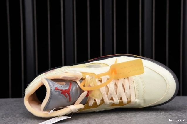 Kick Theory DH8565-100 Jordan Retro 5 Sail OFF-WHITE 0715